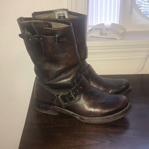 Frye Leather Moto Boots
